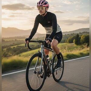 RAPHA Men's Wool Blend Long Sleeve Club Jersey Quarter Zip Cycling Size M